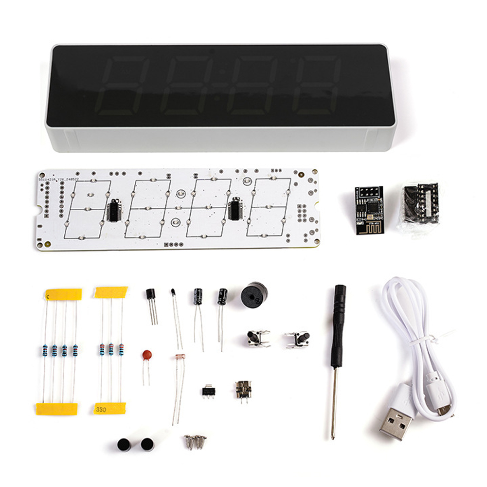Diy Electronics For Beginners - ESP8266 IoT Colorful WiFi Clock Kit