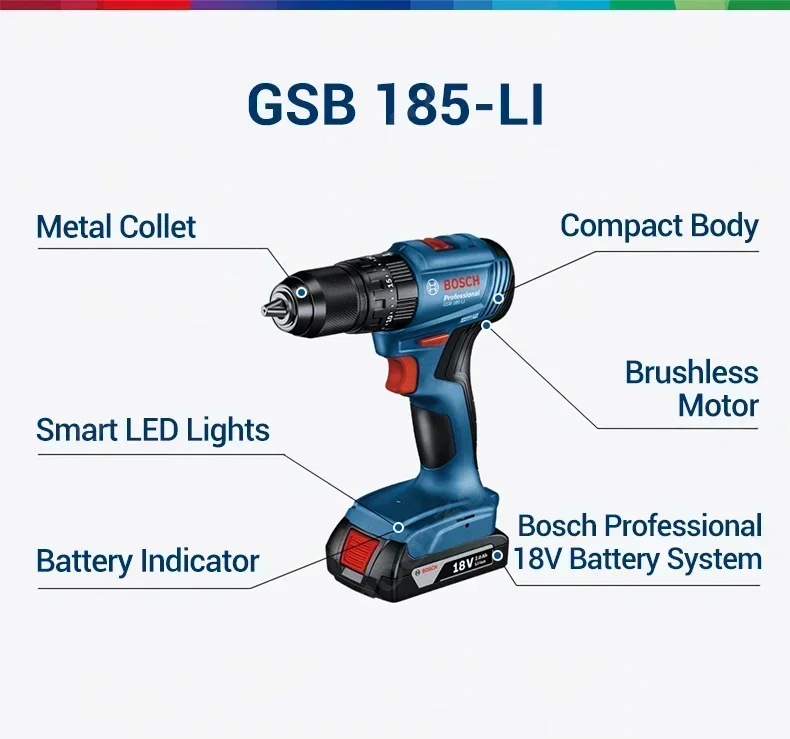 Bosch GSB 185-LI 18V Cordless  - Bosch Drill Gsb 18V review and price