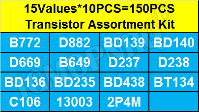150PCS TO-126 Transistor Assor - Mosfet Transistor Set review and price