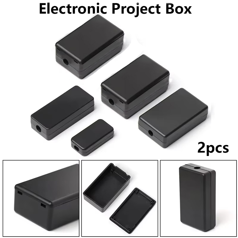 2PCS Plastic Waterproof Black  - Diy Waterproof Electronics review and price