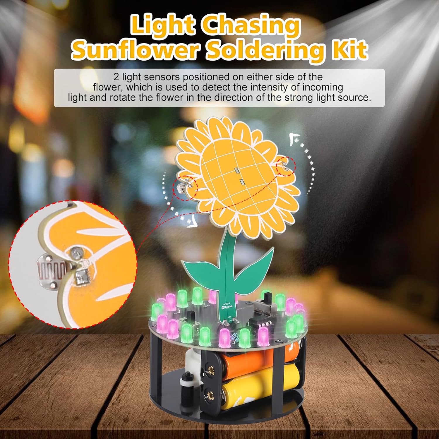 Light Chasing Sunflower Solder - Diy Electronics Ideas review and price