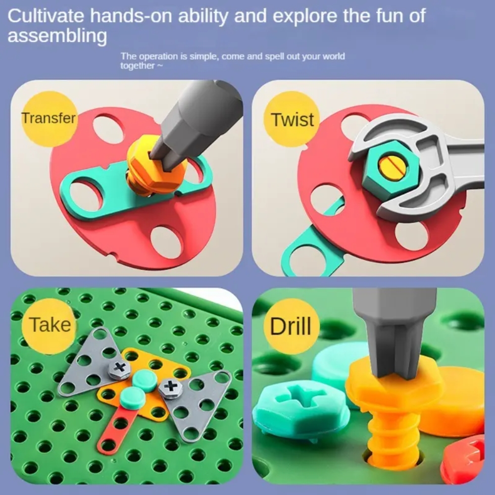 450Pcs Kids STEM Drill Set Cre - Diy Electronics For Beginners review and price